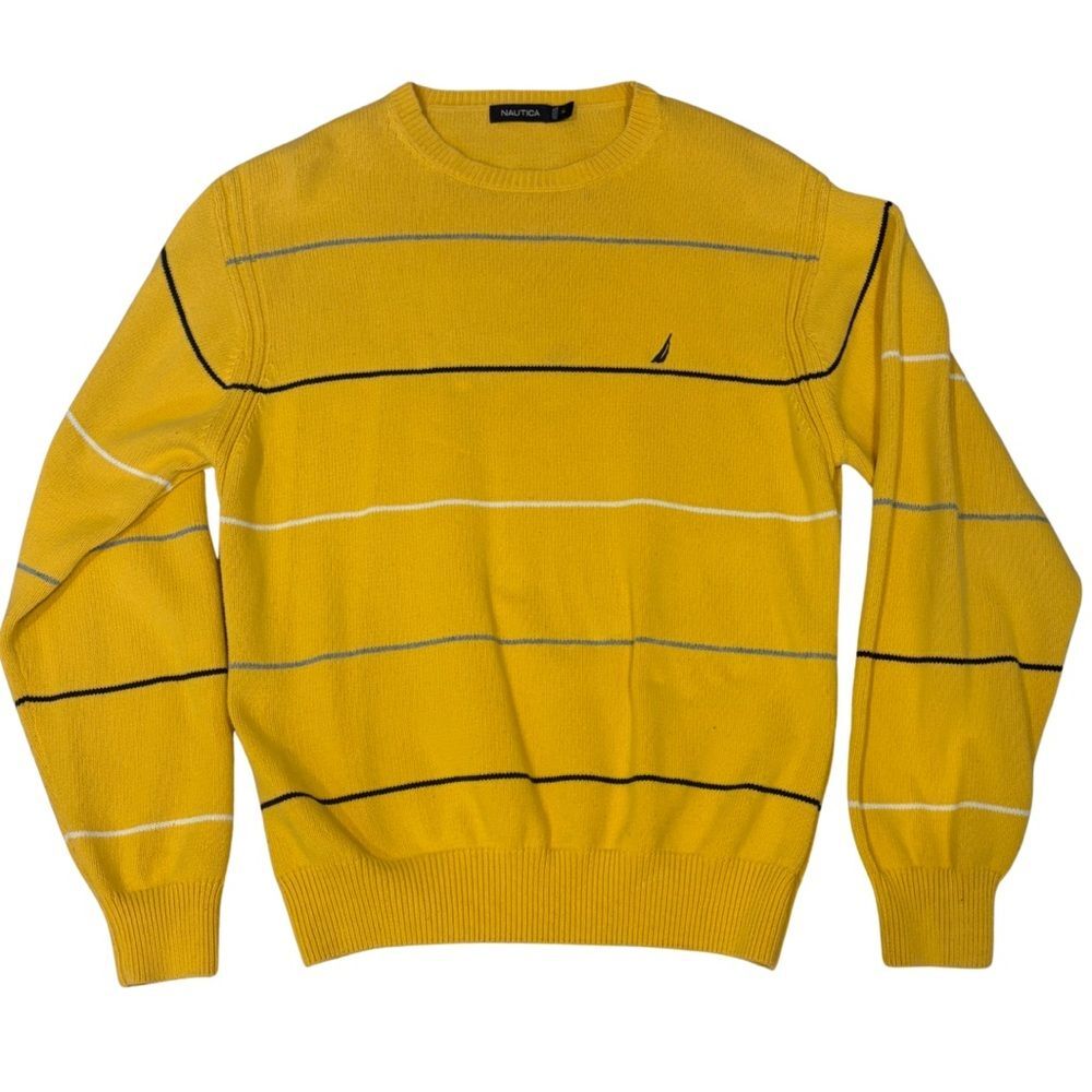 Nautica Men's Crewneck Sweater Size XL. Yellow - Picture 3 of 7